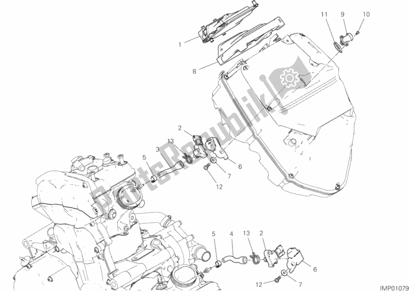 All parts for the Engine Control Unit of the Ducati Multistrada 1260 S Pikes Peak Thailand 2019